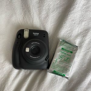 Black Polaroid camera